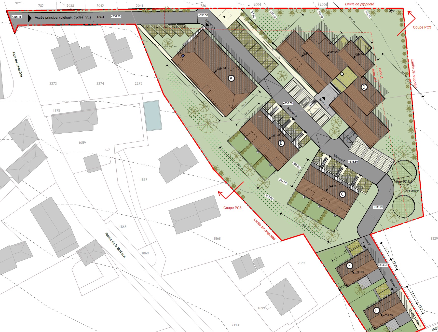 Plan de masse du Hameau du Lorissol